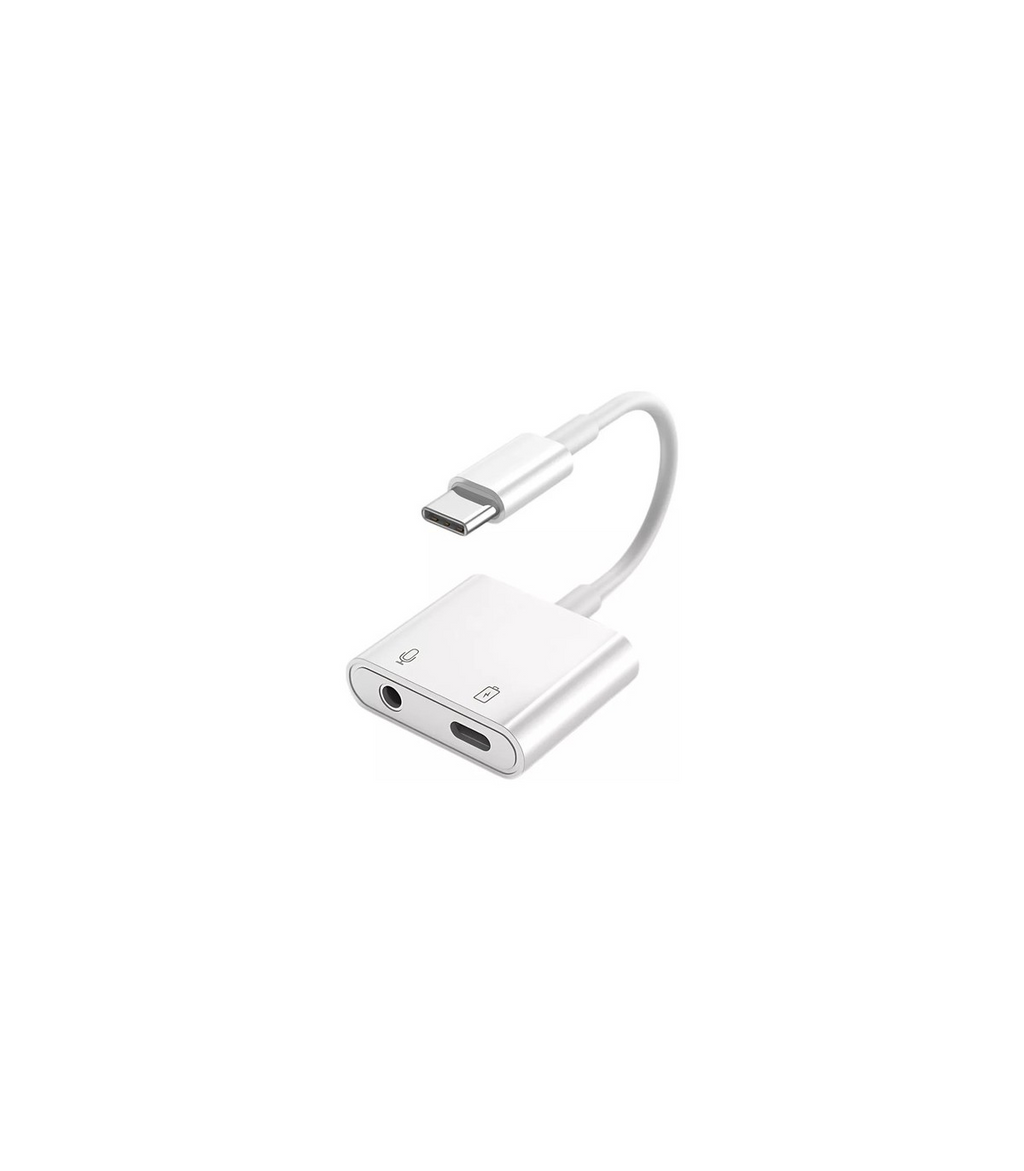 Adaptador Usb C 2 En 1 Audio + Carga Para iPhone 15 16 Pro M